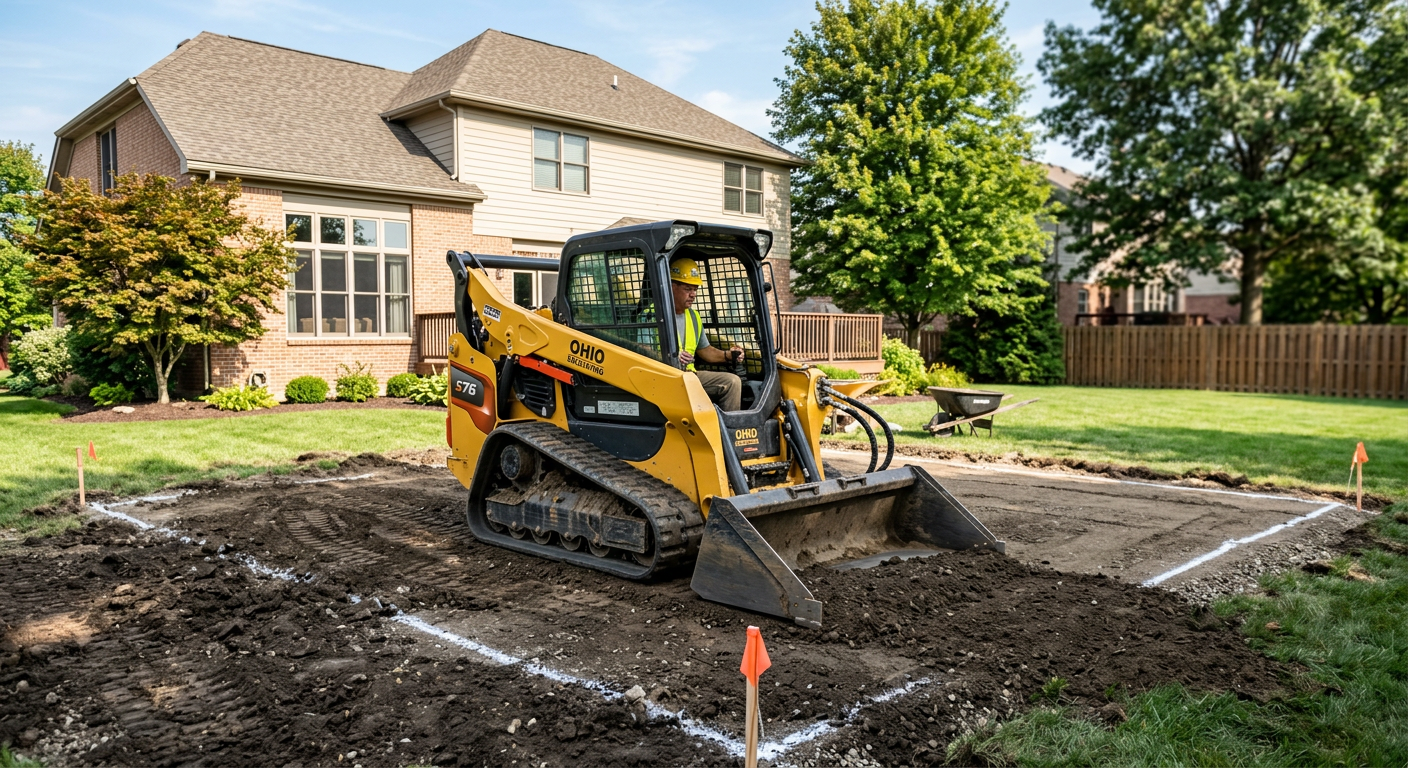 Ground grading and residential sitework