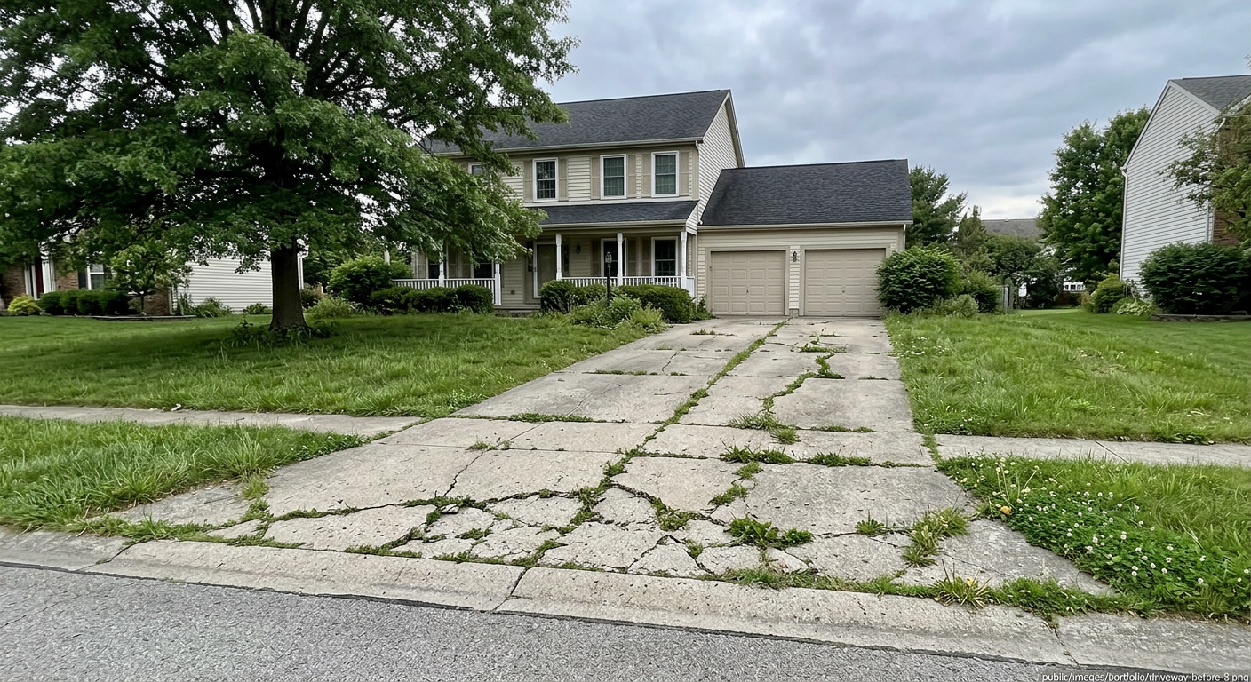 Driveway Work before